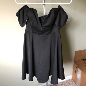 Black off the shoulder dress